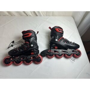 Roller Derby Stinger 5.2 Adjustable Inline Skates Youth Sz 2-5 Black Red